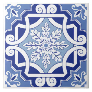 Winterleaf Scroll Ceramic Tile