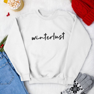 Winterlust   Winter Modern Minimalist Christmas Sweatshirt