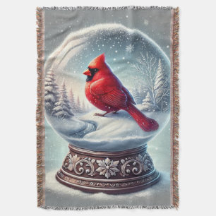 Winter's Cardinal Keepsake Throw Blanket