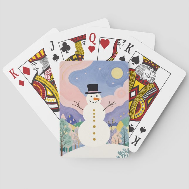Winter's Cheerful Watcher Poker Cards (Back)