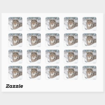 "winter's Child"  Square Sticker by TabbyHallDesigns at Zazzle