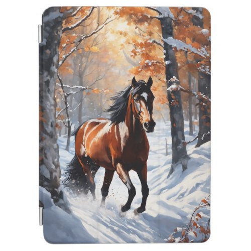 Winters Companions Fox_Colored Horse and Black  iPad Air Cover