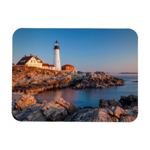 Winters dawn at Portland Head Lighthouse Magnet