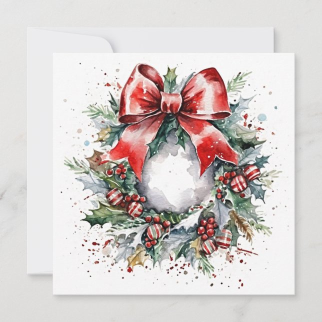 "Winter's Embrace on Christmas Eve" Note Card (Front)