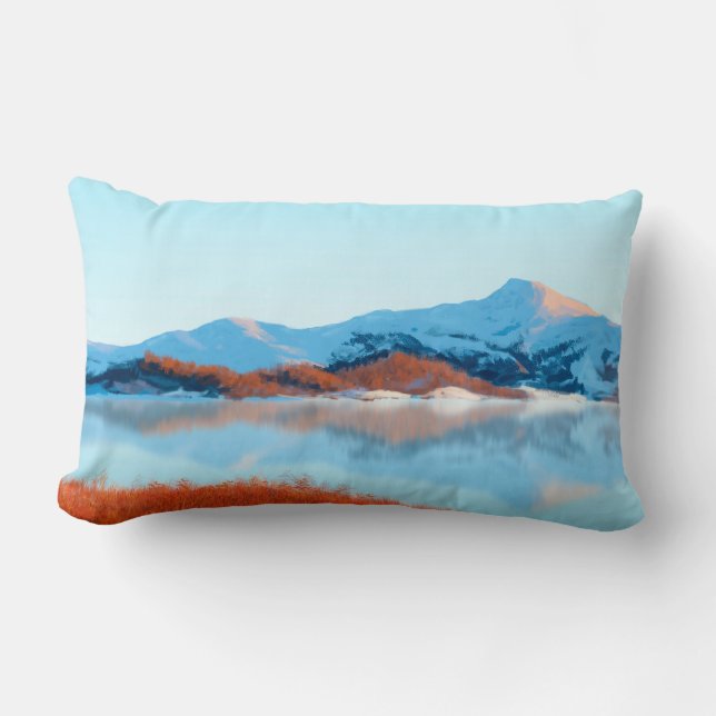 Winter's Farewell Lumbar Pillow (Front)