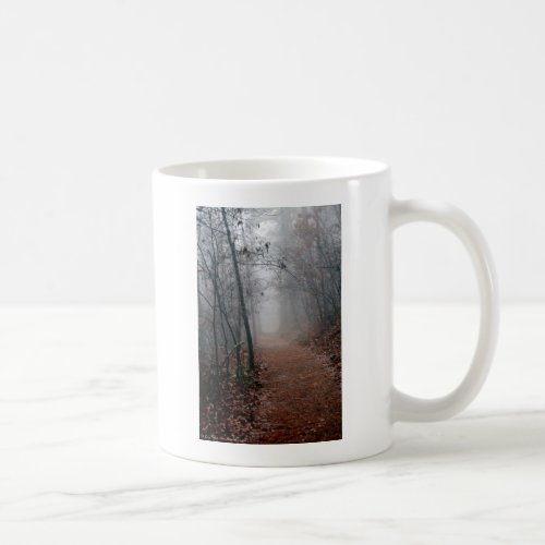 Winters Fog _ No End in Sight on the Trail Gifts Coffee Mug
