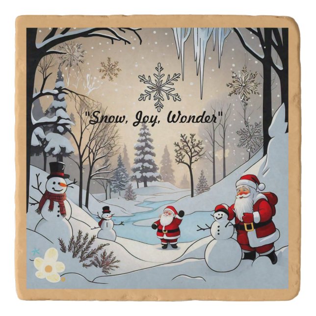 "Winter's Frosty Calm" Trivet (Front)