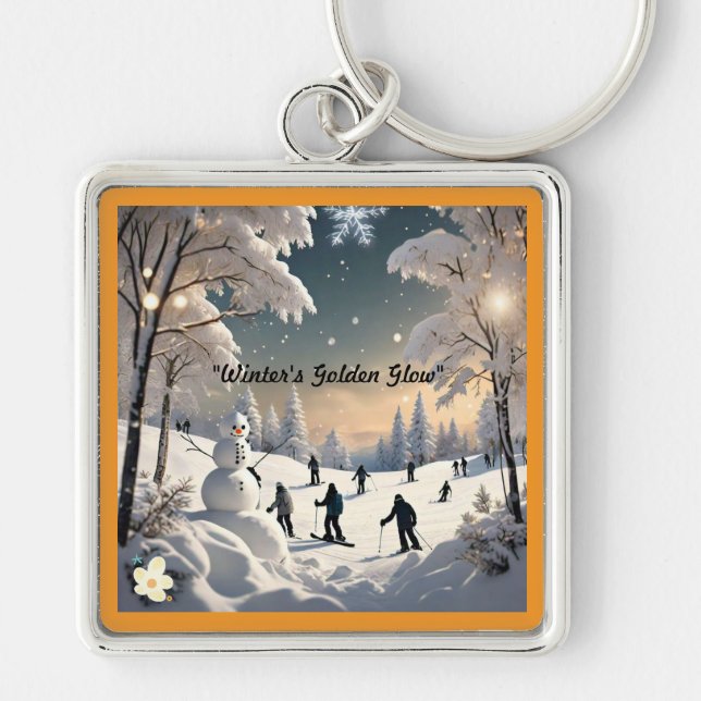 "Winter's Gentle Charm" Keychain (Front)