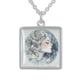 Winter's Goddess Sterling Silver Necklace