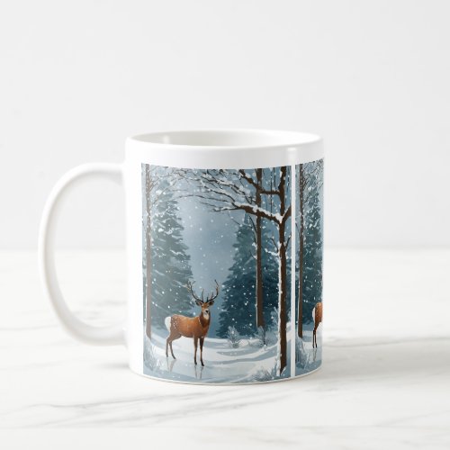 Winters Grace Deer in Snow Coffee Mug