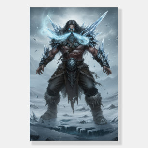 Winter's Grasp: Epic Glacial King Fantasy Warrior Foam Board