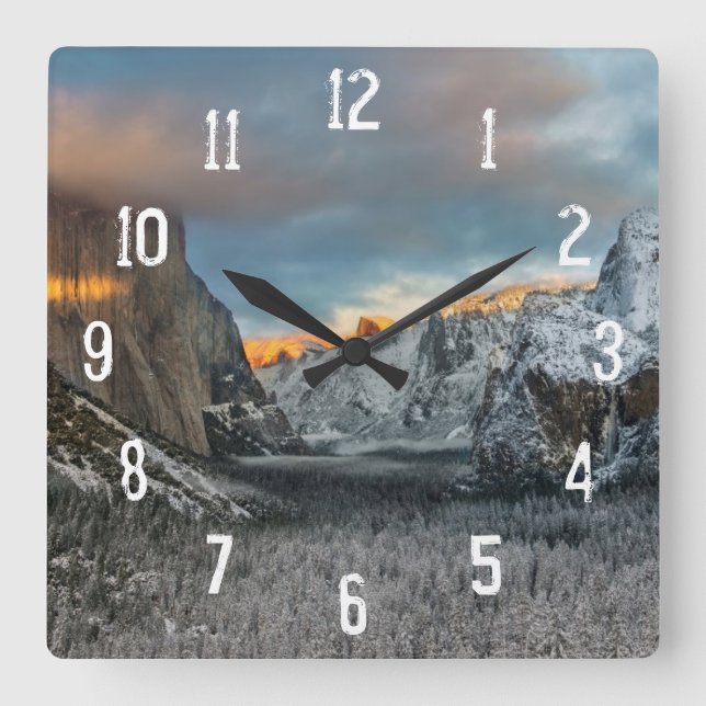 Winter's Mark Square Wall Clock (Front)