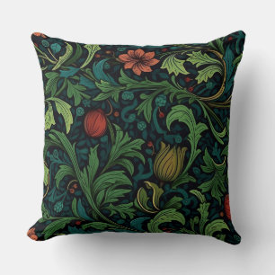 Winter's Morris Garden Botanical Throw Pillow