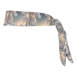 "Winter's Peaceful Haven" Tie Headband