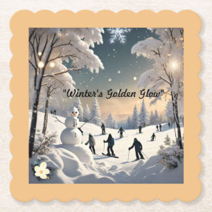 "Winter's Peaceful Slumber" Paper Coaster