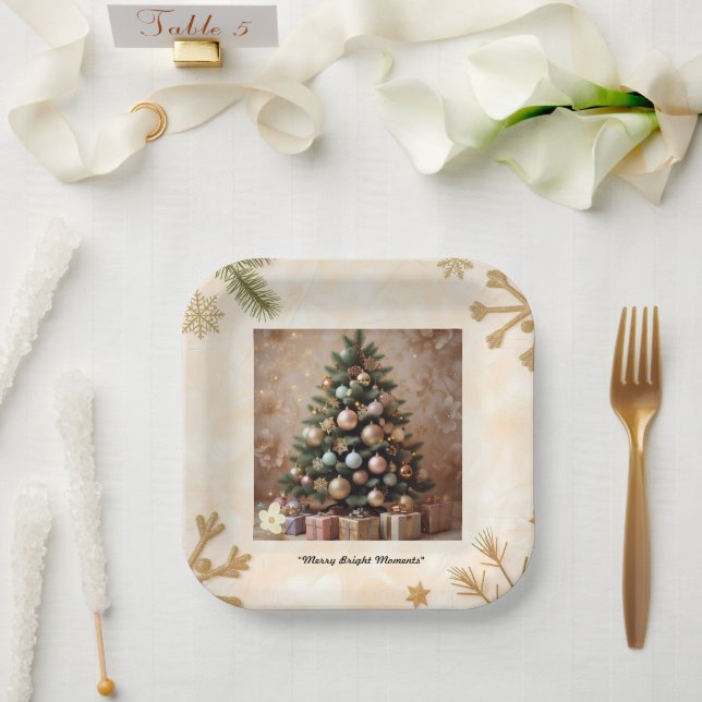 "Winter's Peaceful Slumber" Paper Plates (Wedding)