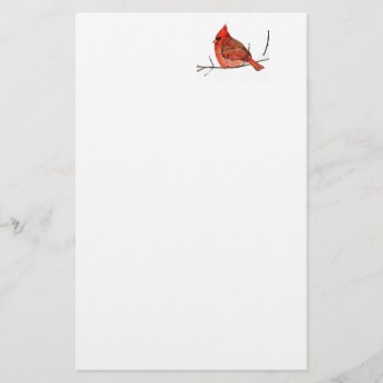 Winter's Red Stationery by glorykmurphy at Zazzle