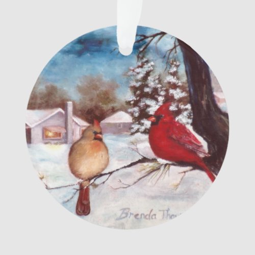Winters Serenity Cardinal Ornament