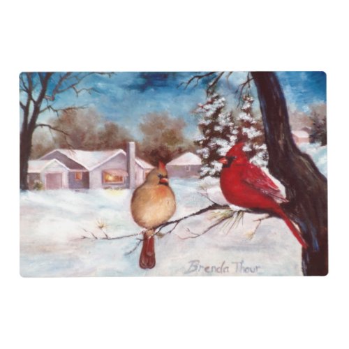 Winters Serenity Cardinal Placemat