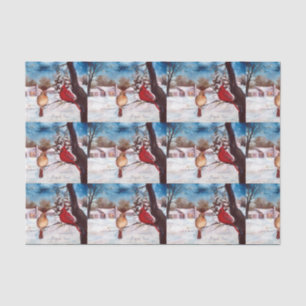 Winter's Serenity Cardinal Tissue Paper