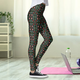 Winters Snowflakes, Poinsettias, Cardinals Leggings