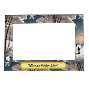"Winter's Snowy Embrace" Magnetic Frame