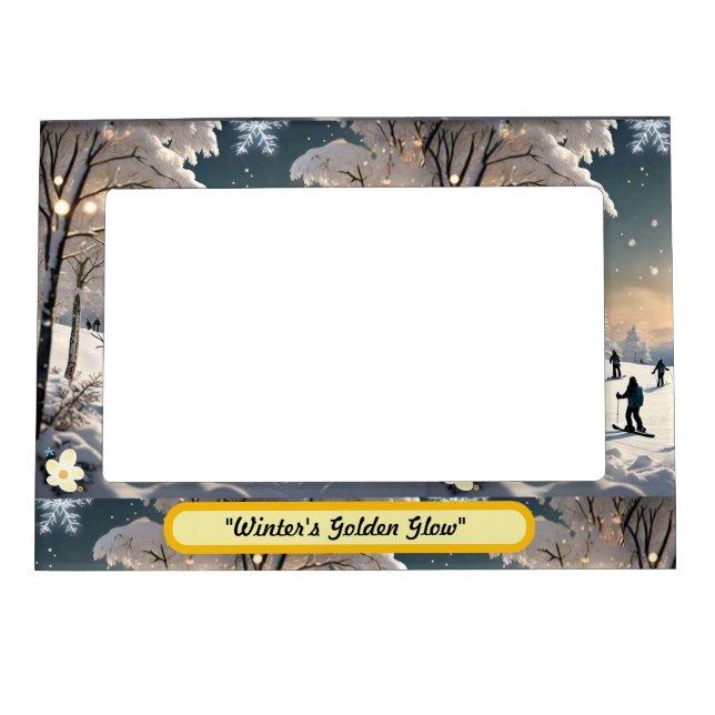 "Winter's Snowy Embrace" Magnetic Frame (Front)