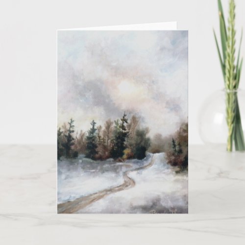 Winters Sunset Blank Card