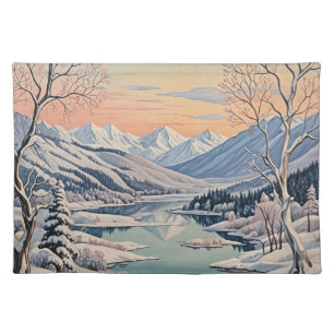 Winter's Tranquility Cloth Placemat