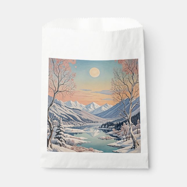 Winter's Tranquility Favor Bag (Front)