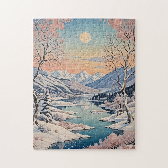 Winter's Tranquility Jigsaw Puzzle (Vertical)