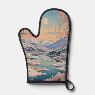 Winter's Tranquility Oven Mitt