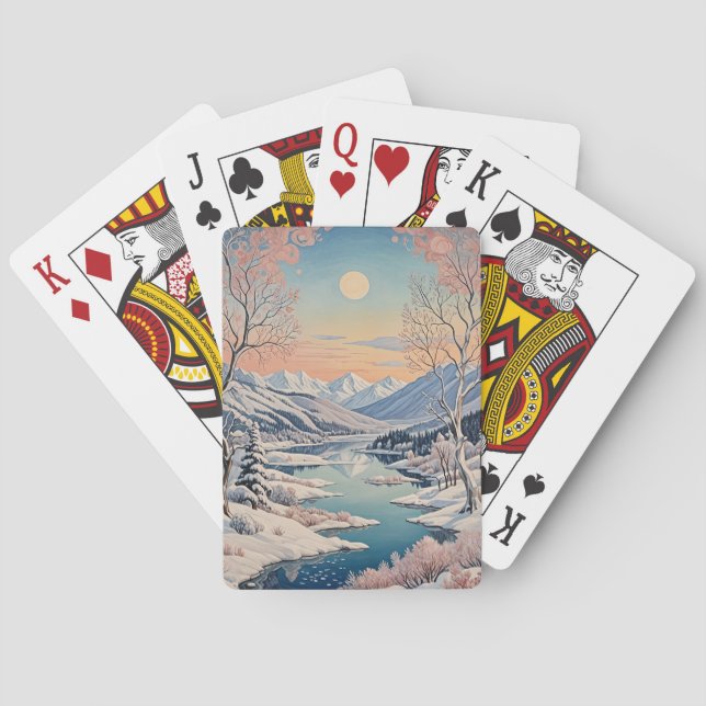 Winter's Tranquility Poker Cards (Back)