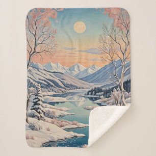 Winter's Tranquility Sherpa Blanket