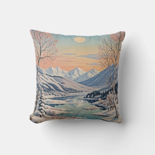 Winter's Tranquility Throw Pillow