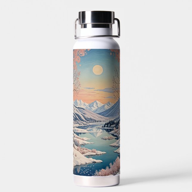 Winter's Tranquility Water Bottle (Back)