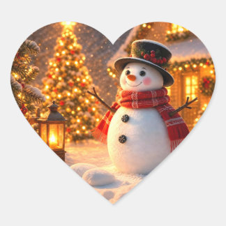 Winter's Warmest Welcome Heart Sticker