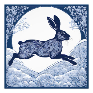 Winter's Whispers of Magical Hare Photo Print