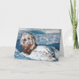 Winter's wonder Ferret Card