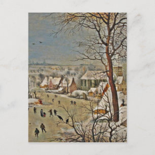 Winterscape on a Pond with Birds Postcard