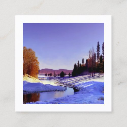 Winterscape Square Business Card