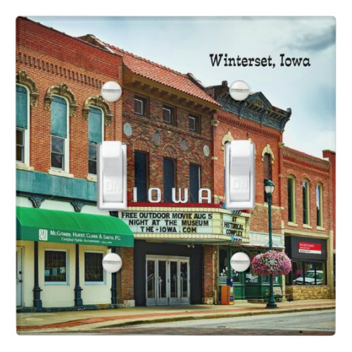 Winterset Iowa Town Square Light Switch Cover