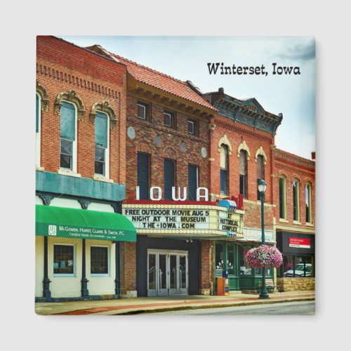 Winterset Iowa Town Square Magnet