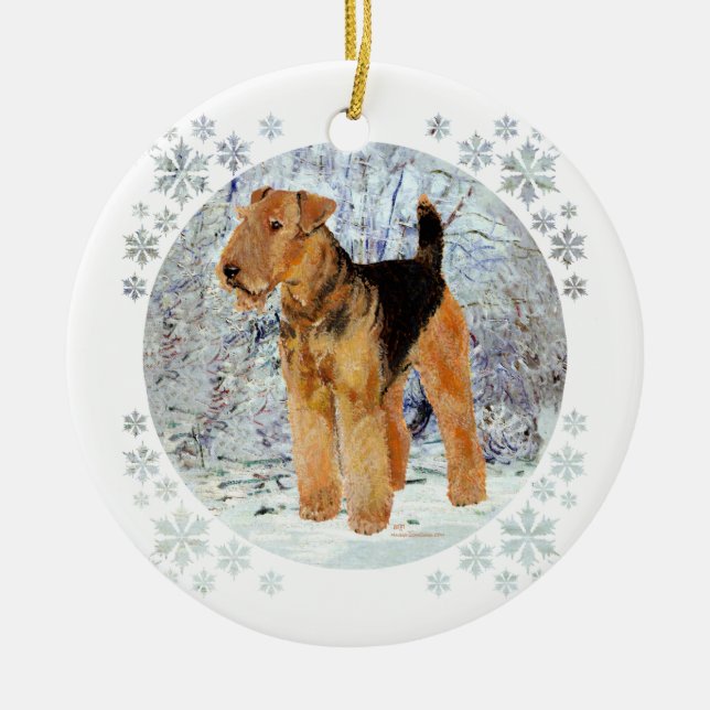 Wintertime Ceramic Ornament (Front)