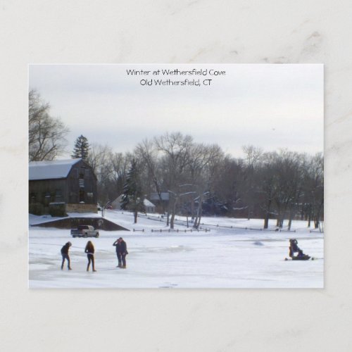 Wintertime Fun _ Wethersfield CT Postcard