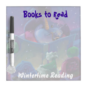 Wintertime Reading Books to Read Dry Erase Board
