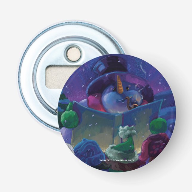 Wintertime Reading Bottle Opener (Front)