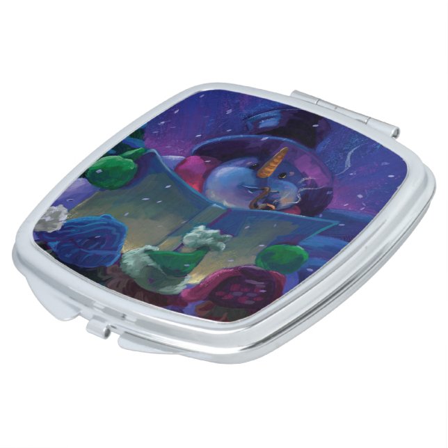 Wintertime Reading Makeup Mirror (Turned)