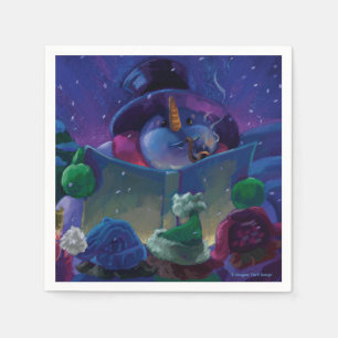 Wintertime Reading Paper Napkins