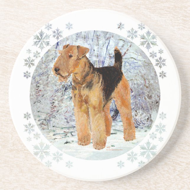 Wintertime Sandstone Coaster (Front)